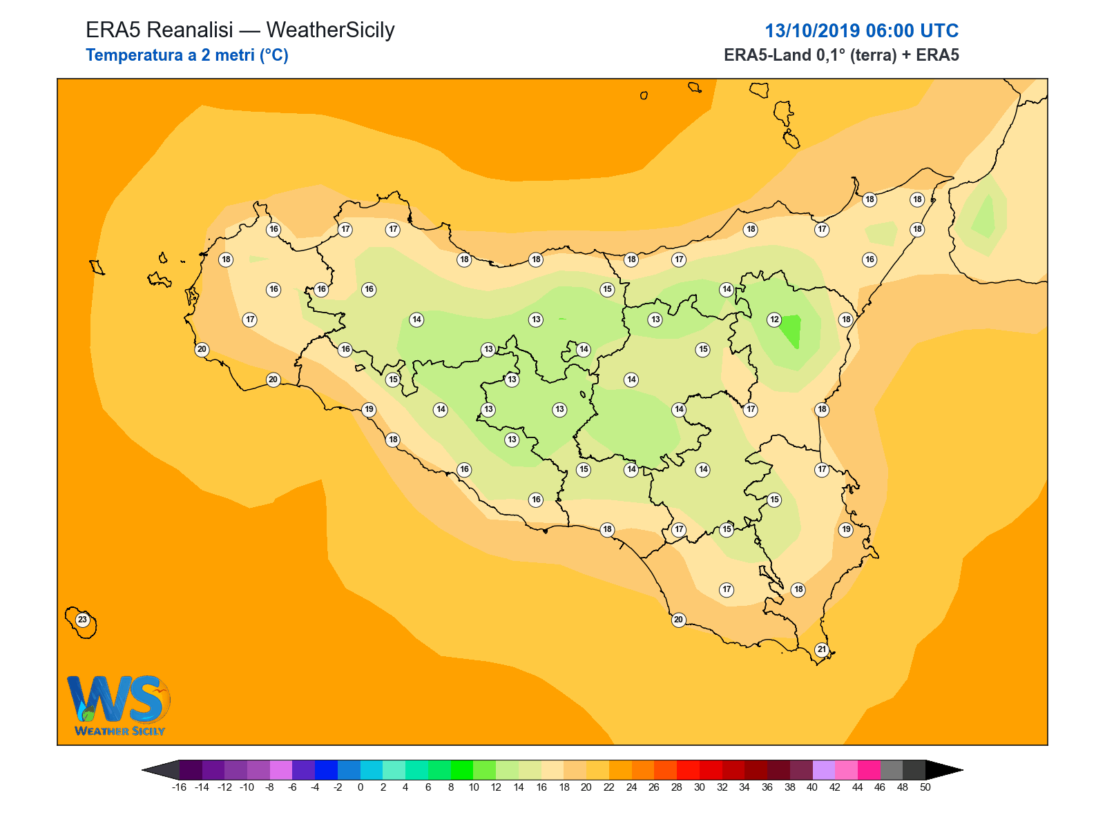 Temperatura a 2 metri · 2019101306
