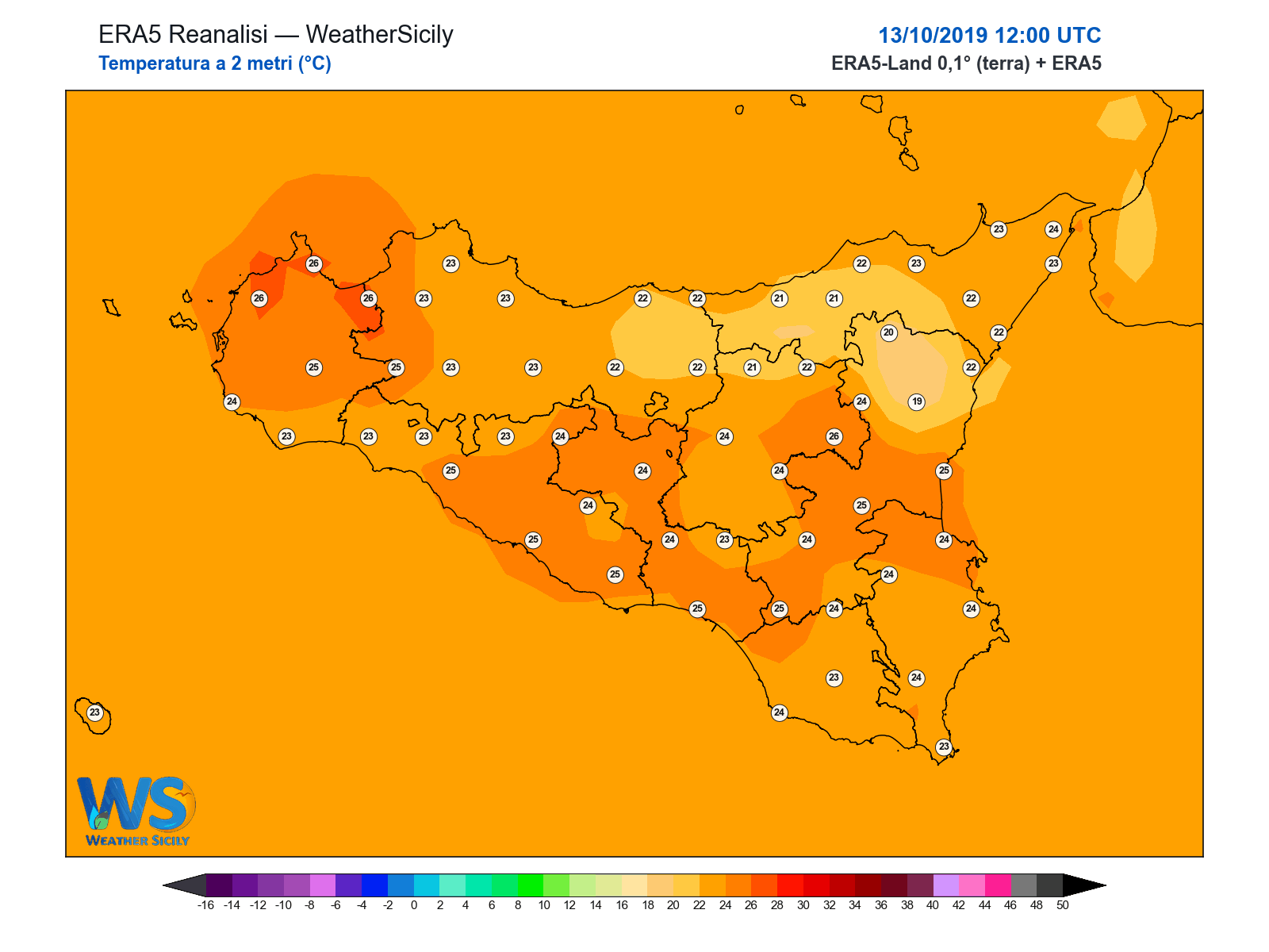 Temperatura a 2 metri · 2019101312