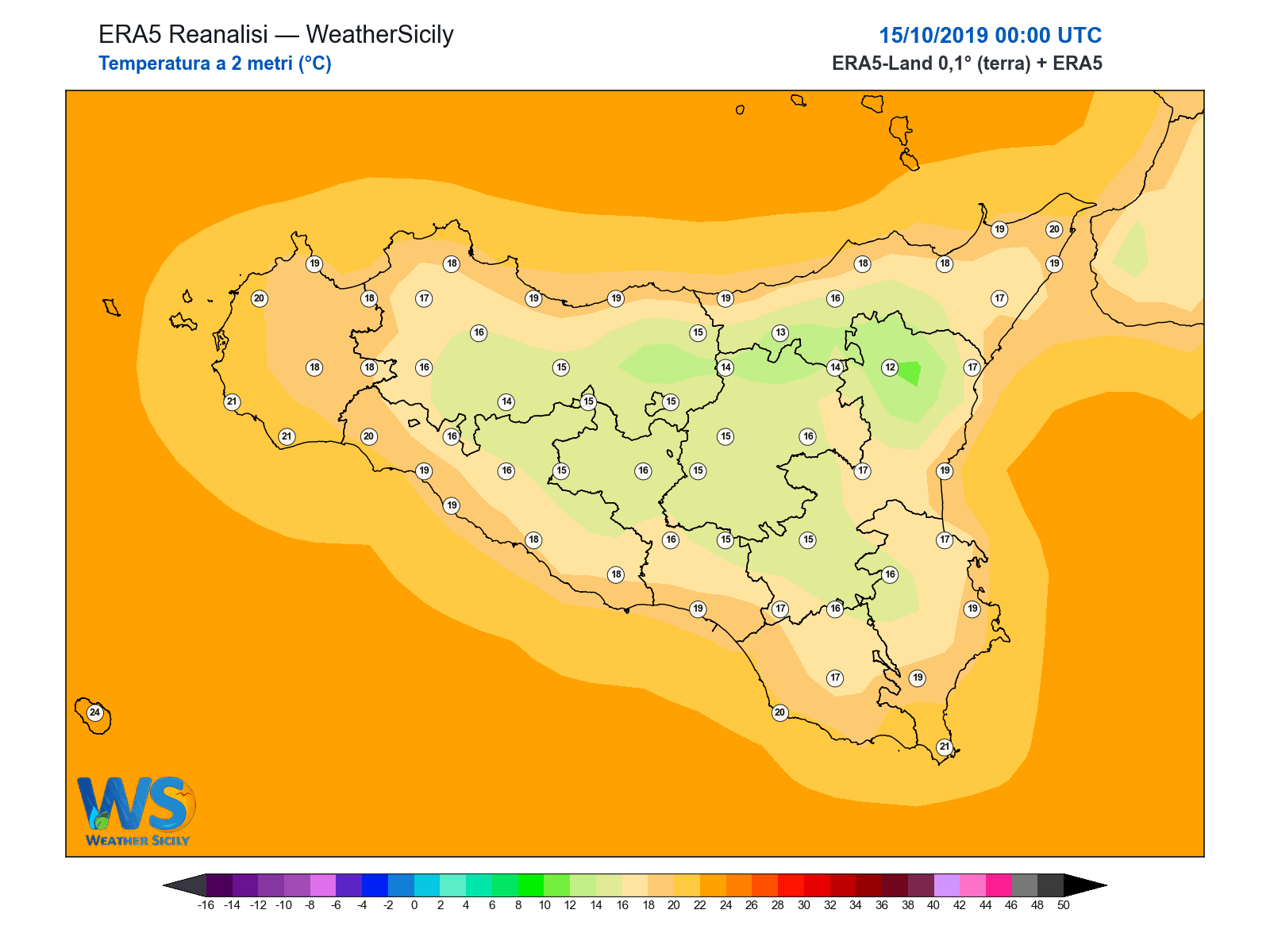 Temperatura a 2 metri · 2019101500