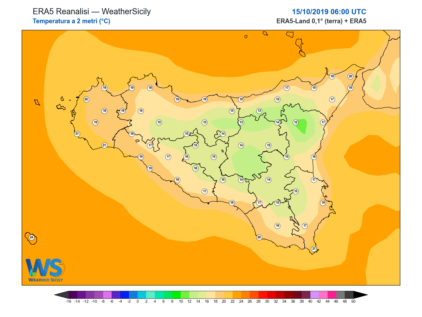 Temperatura a 2 metri · 2019101506