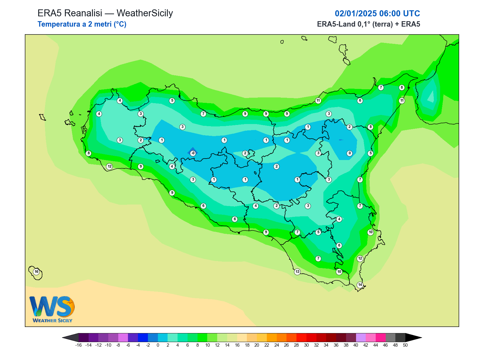 Temperatura a 2 metri · 2025010206