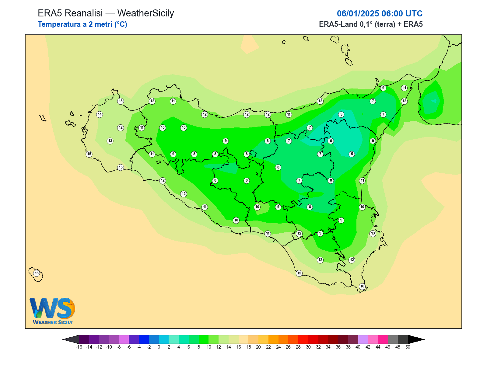 Temperatura a 2 metri · 2025010606