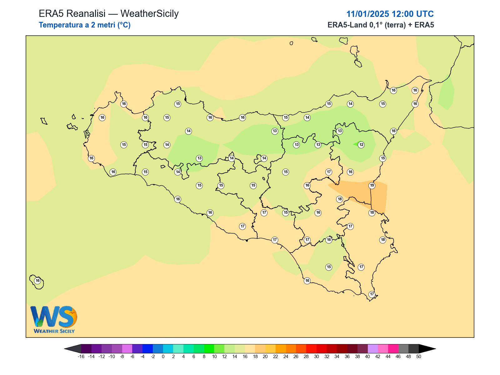 Temperatura a 2 metri · 2025011112