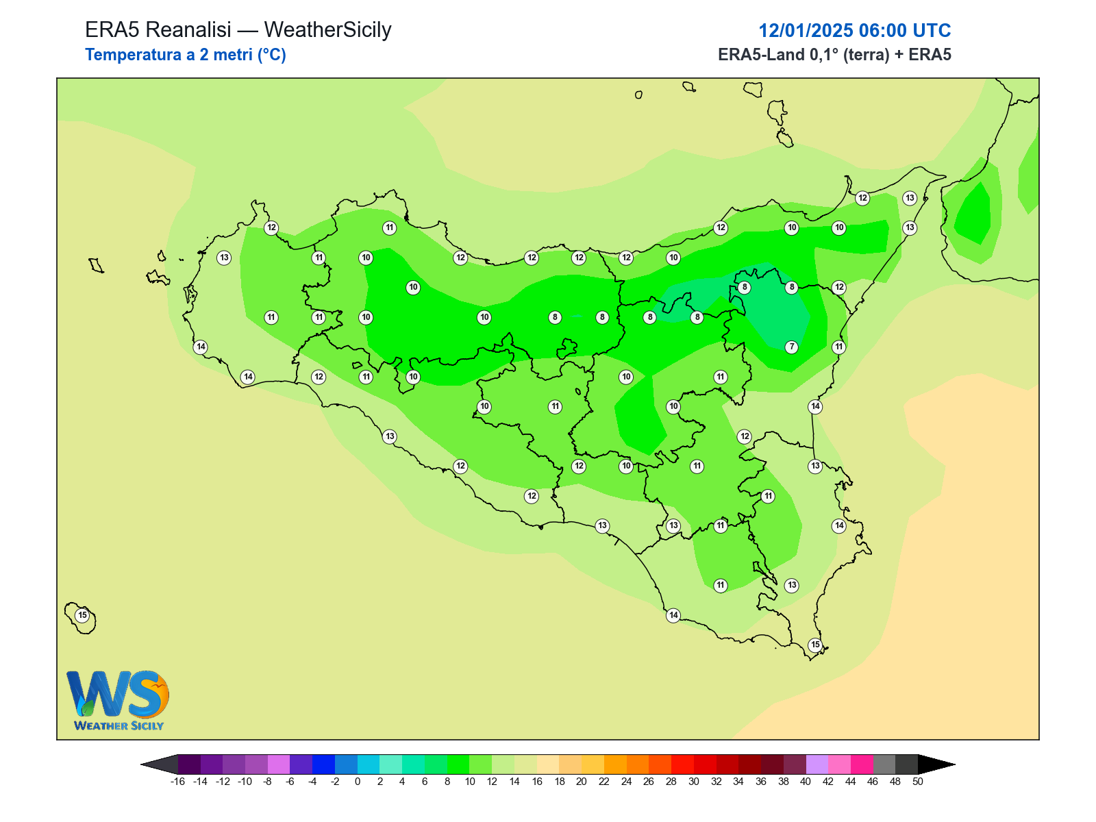 Temperatura a 2 metri · 2025011206