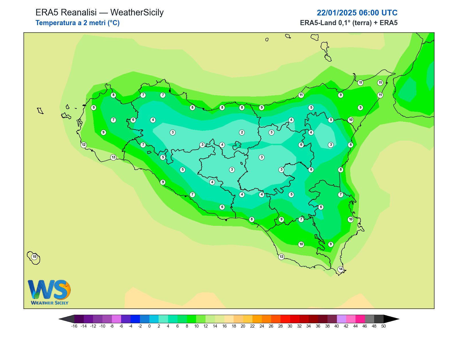 Temperatura a 2 metri · 2025012206