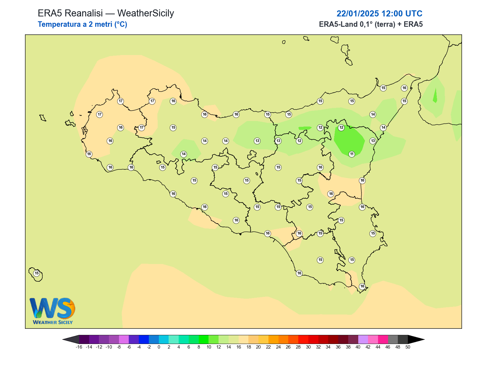 Temperatura a 2 metri · 2025012212