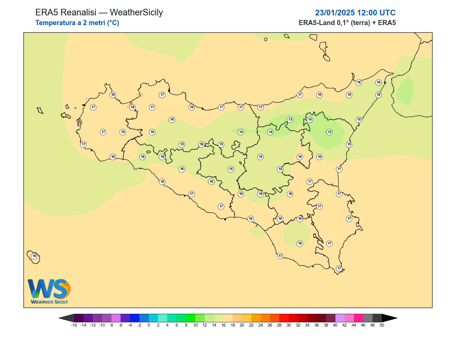 Temperatura a 2 metri · 2025012312
