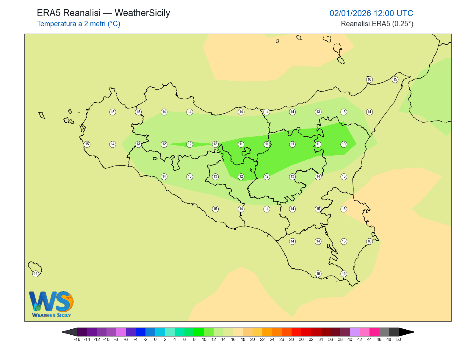 Temperatura a 2 metri · 2026010212