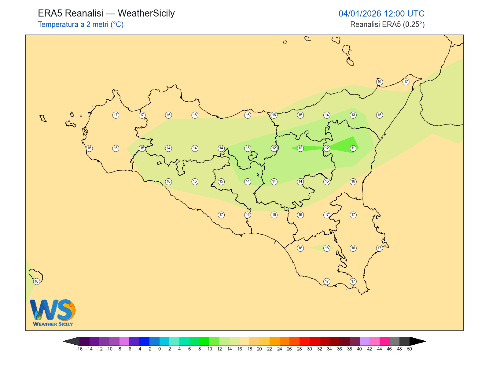 Temperatura a 2 metri · 2026010412