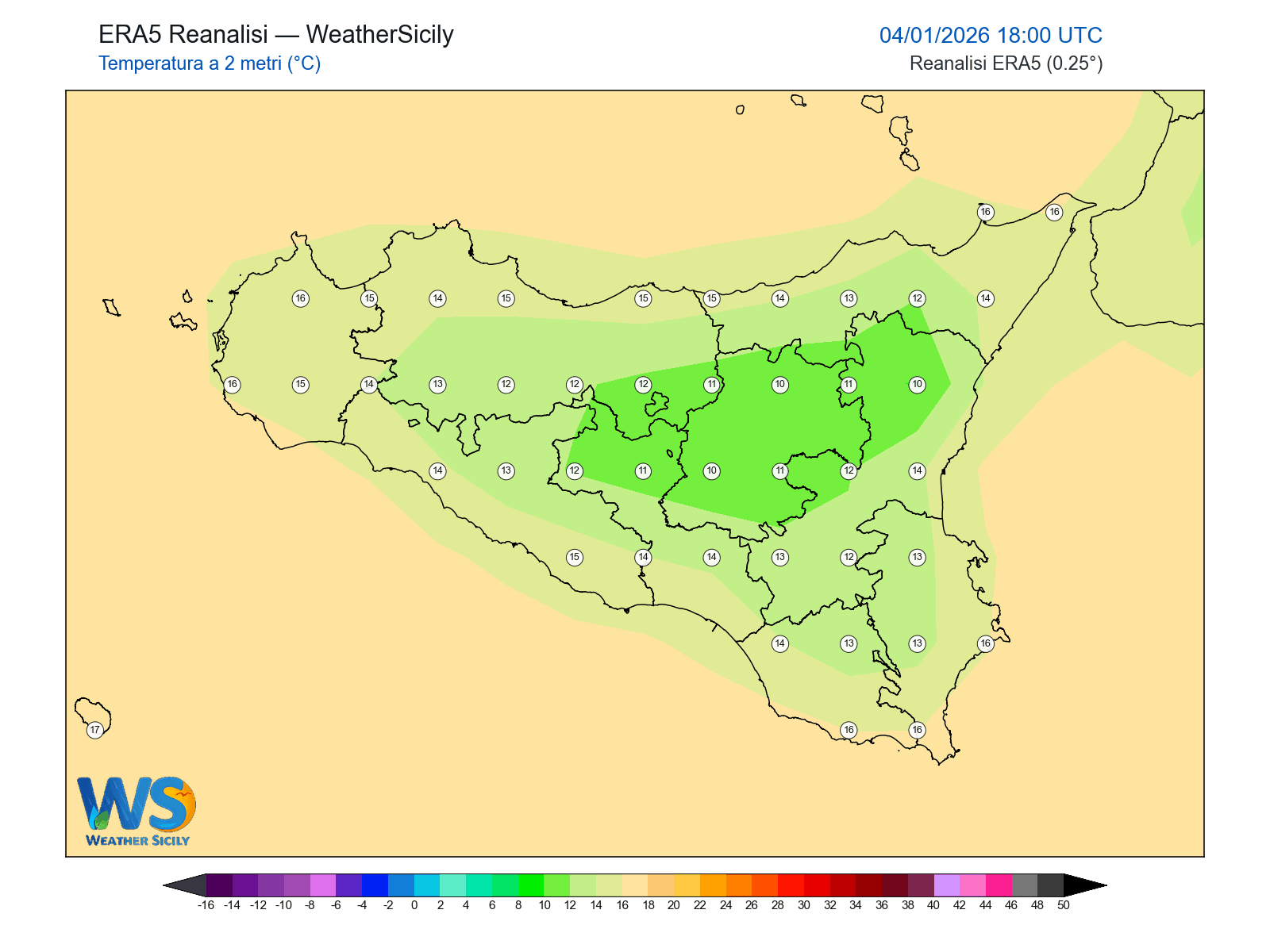 Temperatura a 2 metri · 2026010418