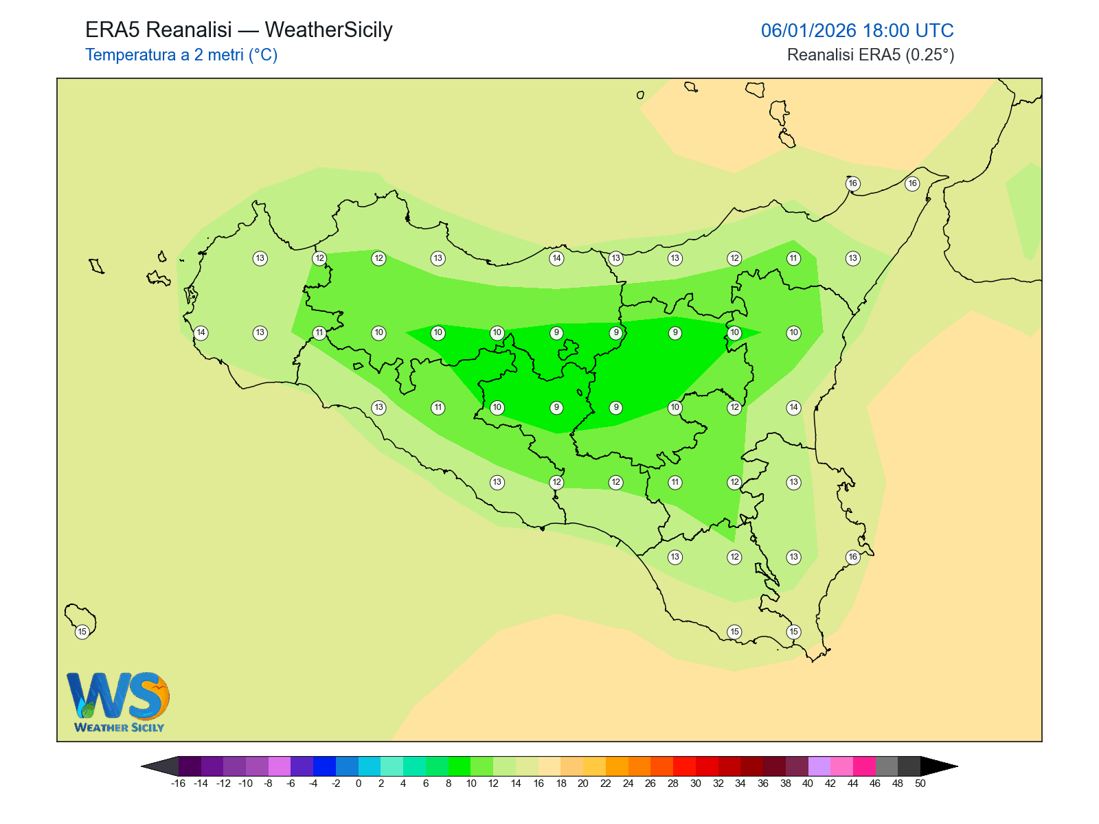 Temperatura a 2 metri · 2026010618