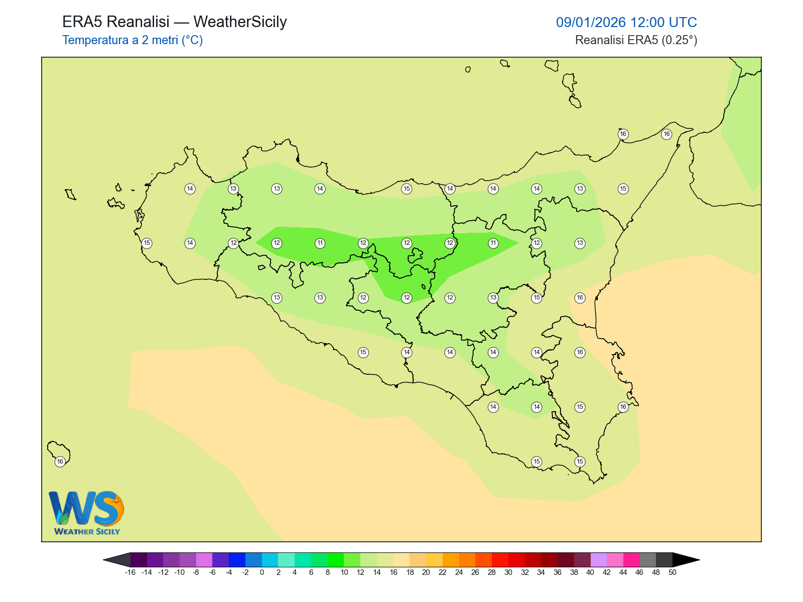 Temperatura a 2 metri · 2026010912