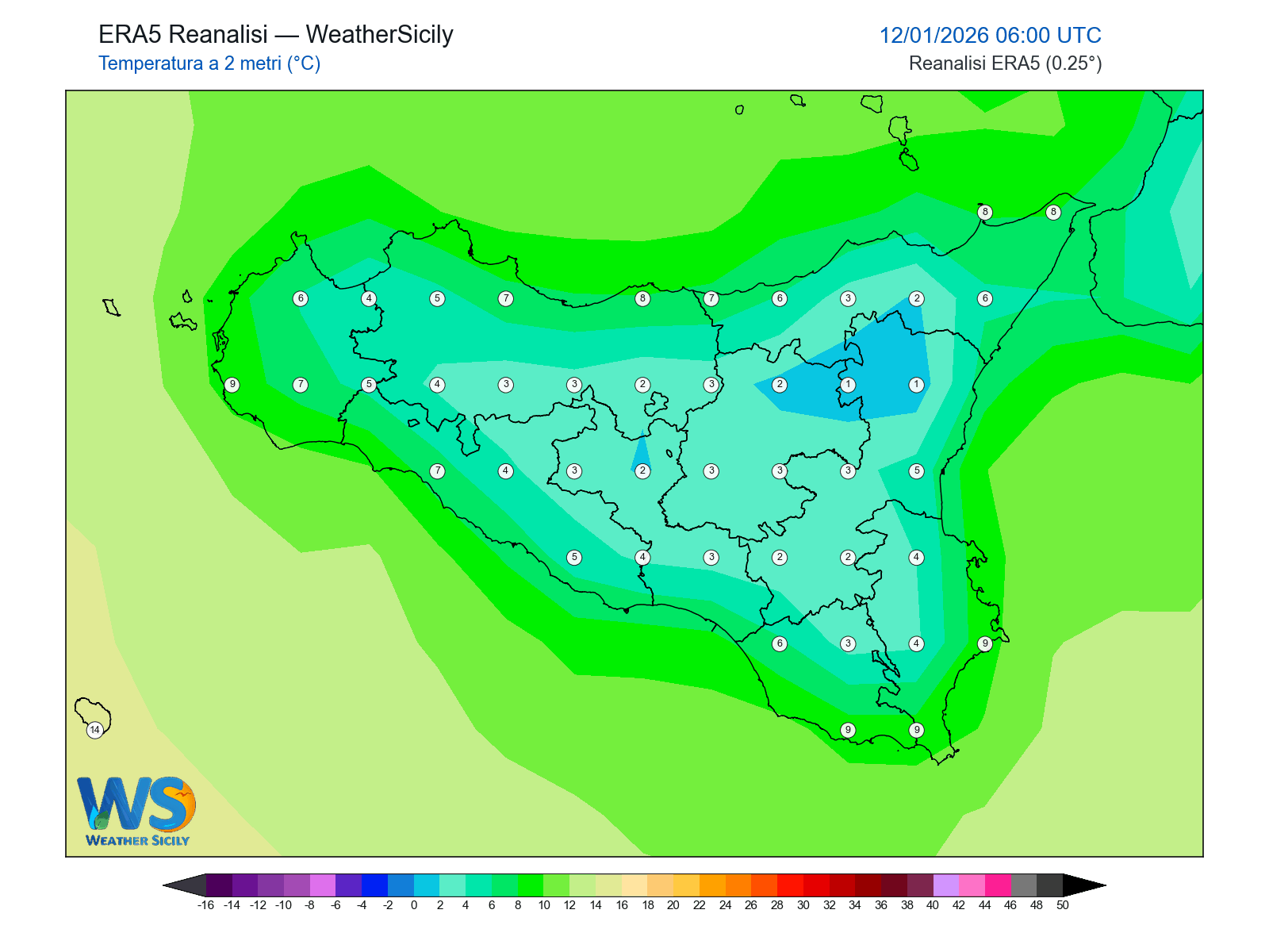 Temperatura a 2 metri · 2026011206