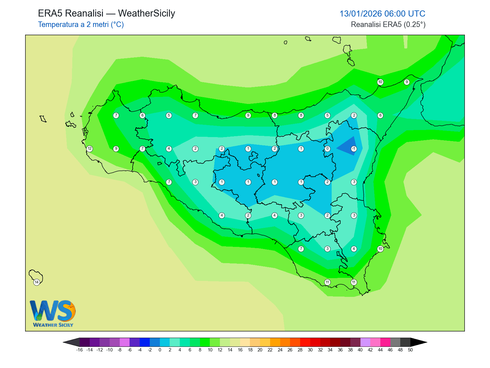 Temperatura a 2 metri · 2026011306