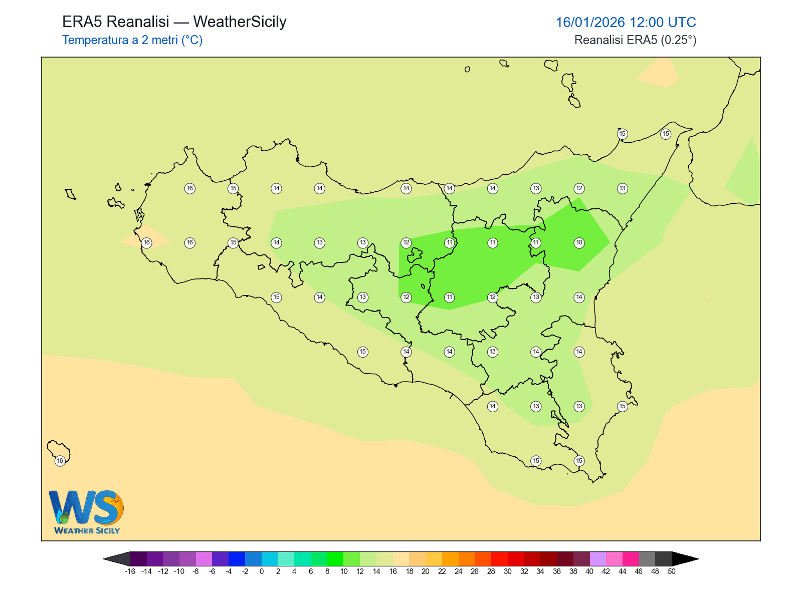 Temperatura a 2 metri · 2026011612