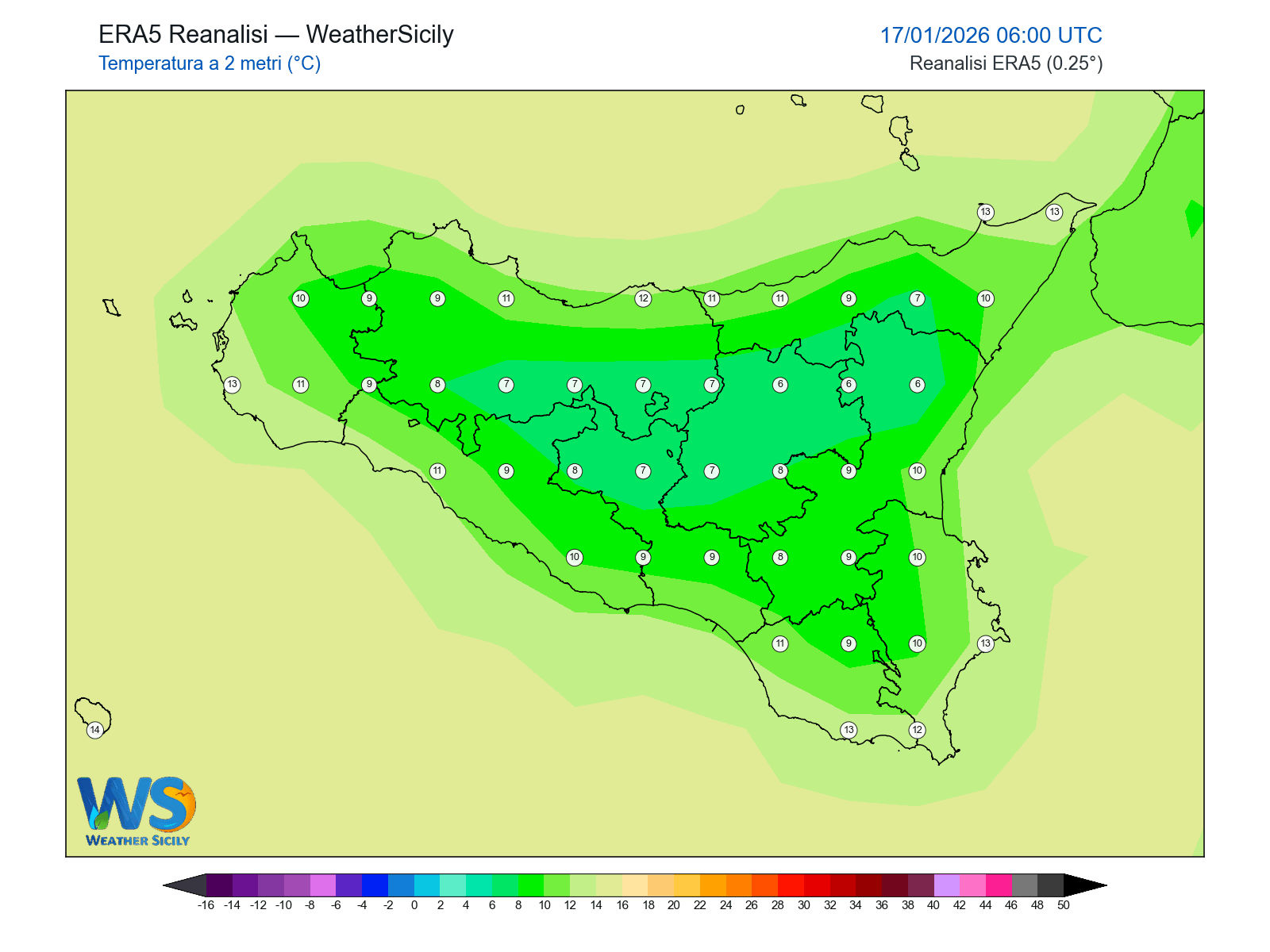 Temperatura a 2 metri · 2026011706