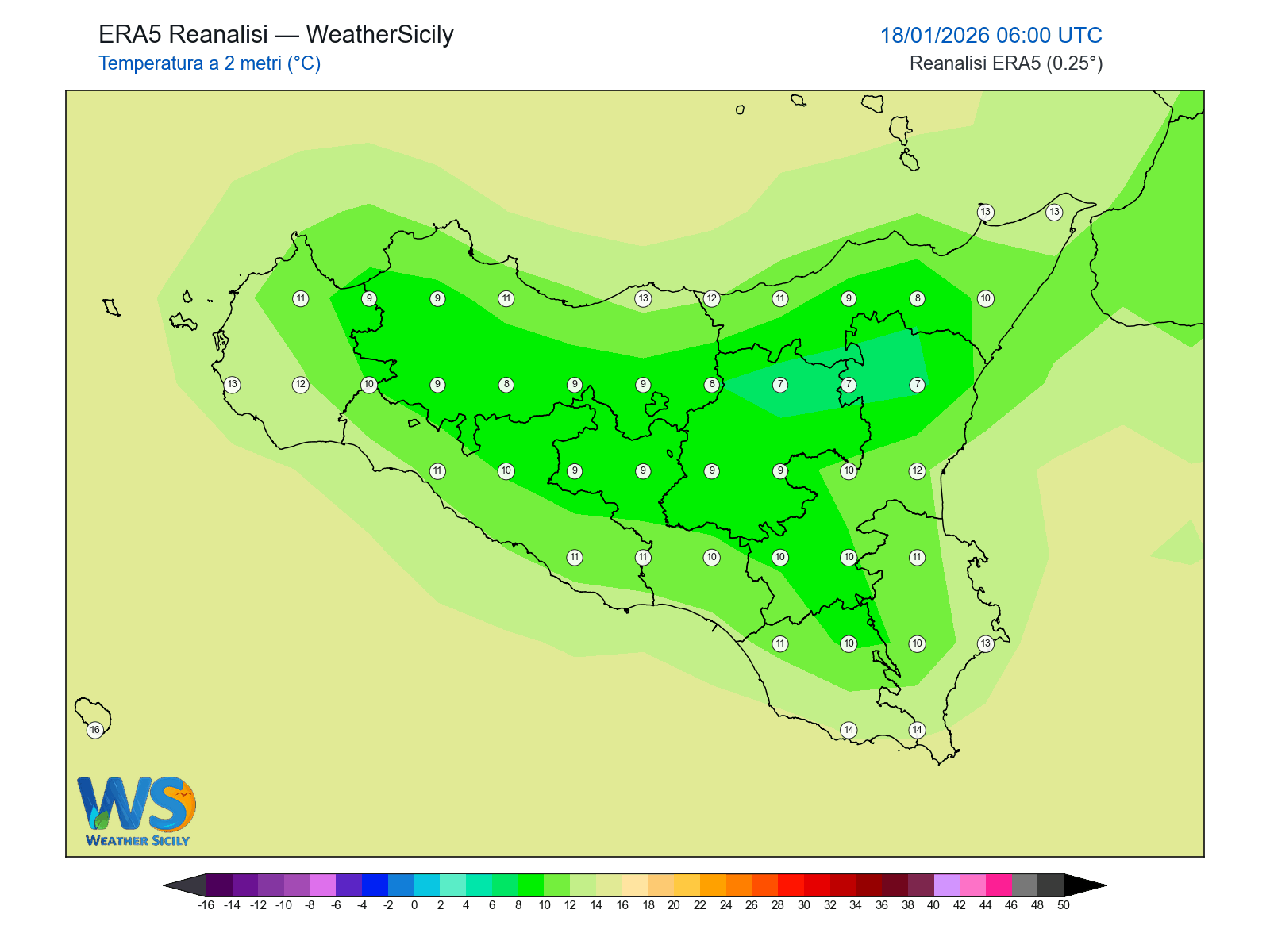 Temperatura a 2 metri · 2026011806