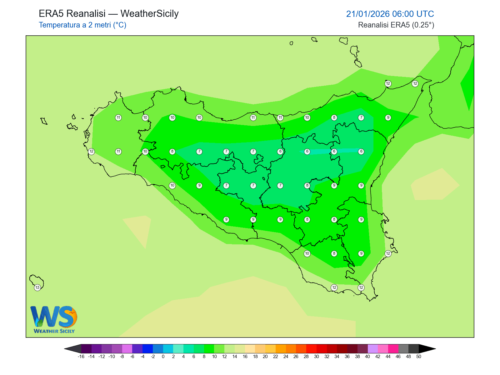 Temperatura a 2 metri · 2026012106