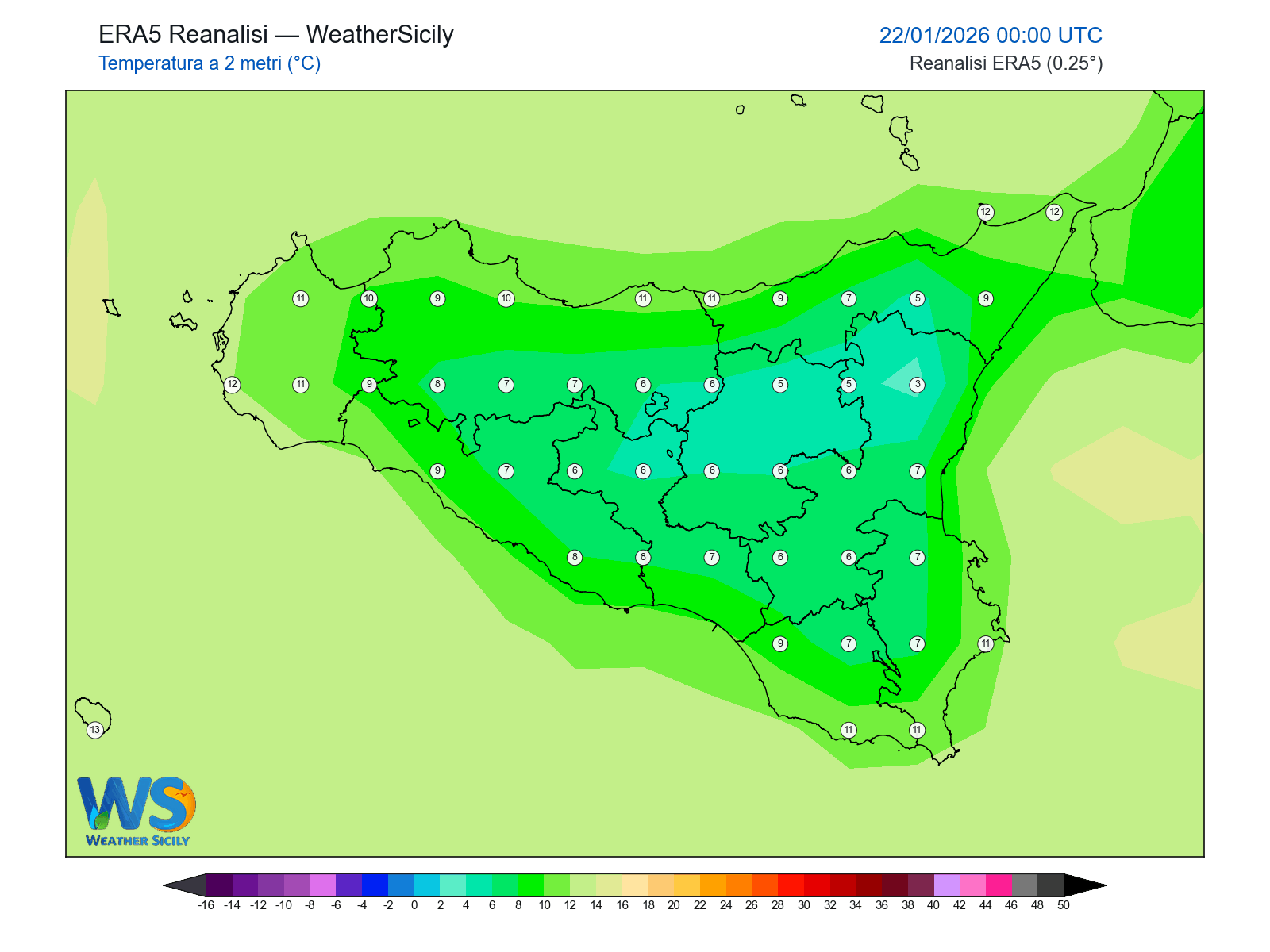 Temperatura a 2 metri · 2026012200