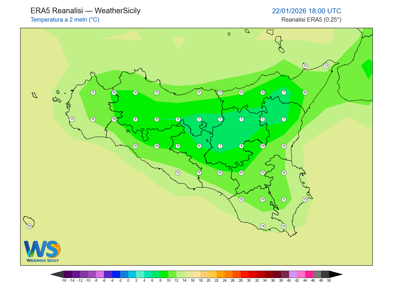Temperatura a 2 metri · 2026012218