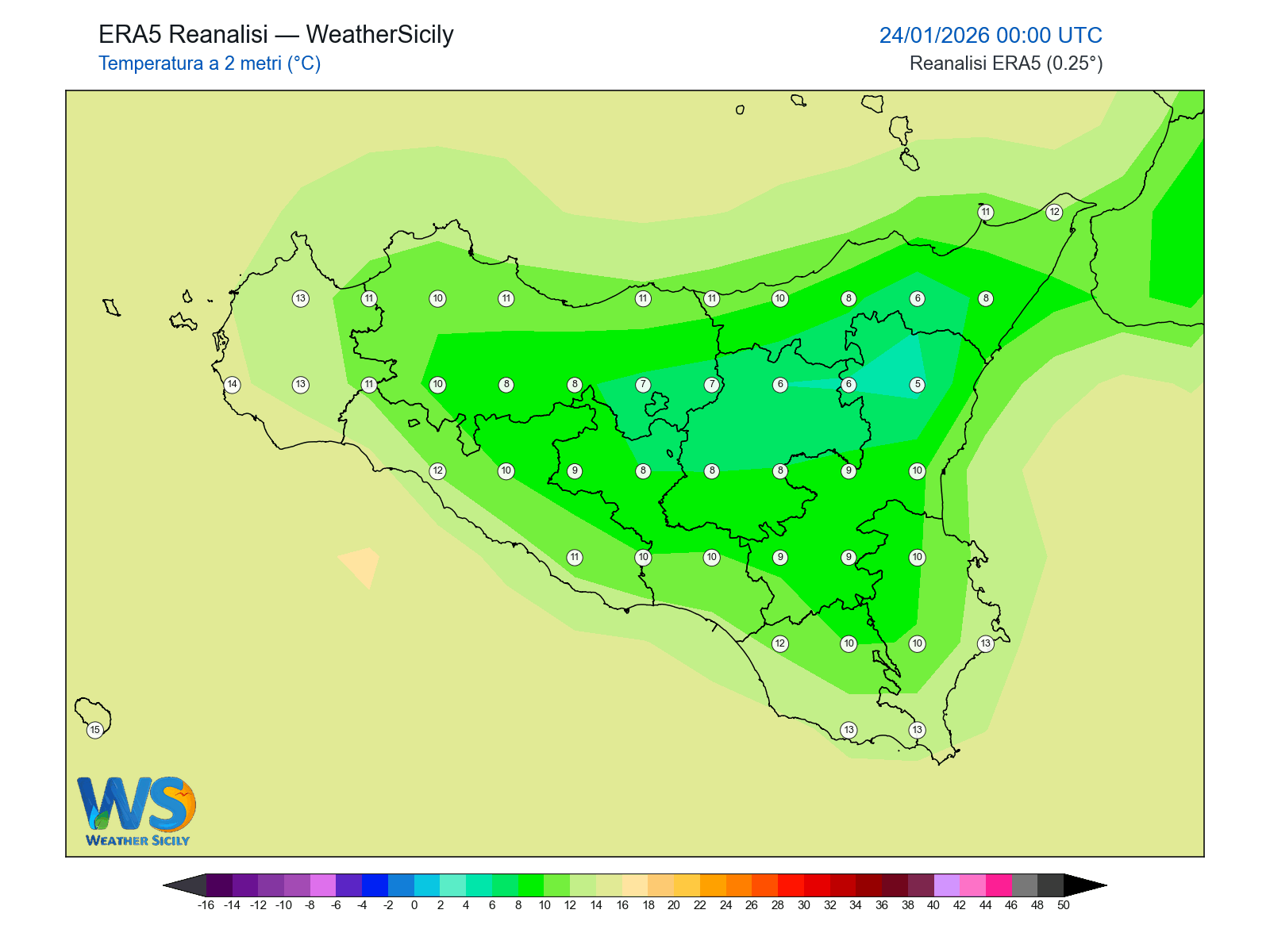 Temperatura a 2 metri · 2026012400