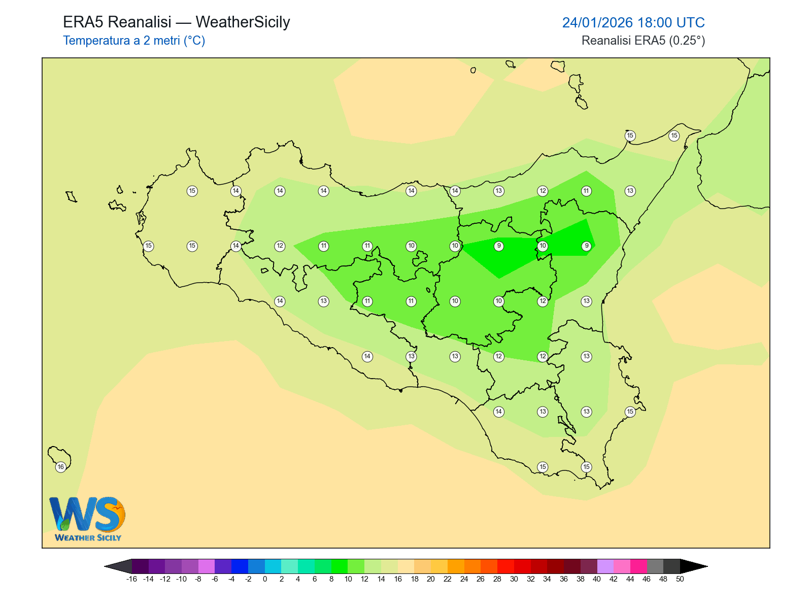 Temperatura a 2 metri · 2026012418