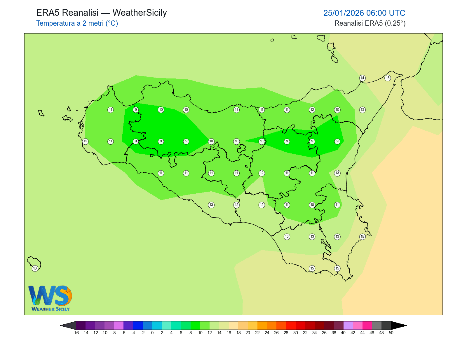 Temperatura a 2 metri · 2026012506