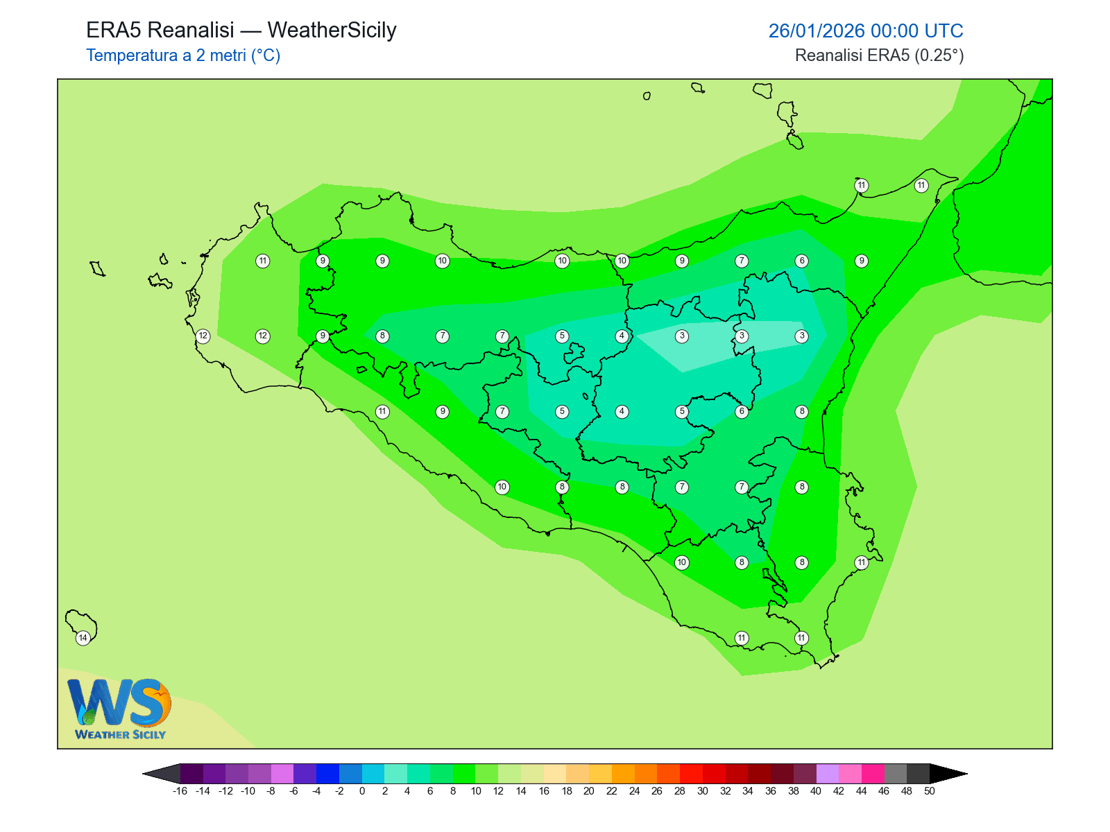 Temperatura a 2 metri · 2026012600