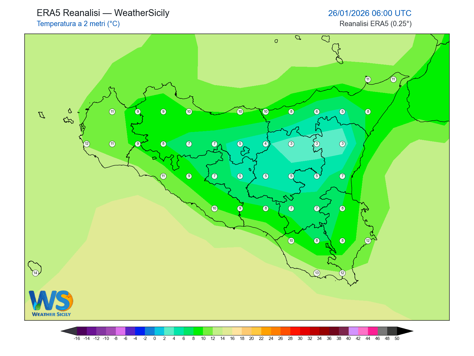 Temperatura a 2 metri · 2026012606