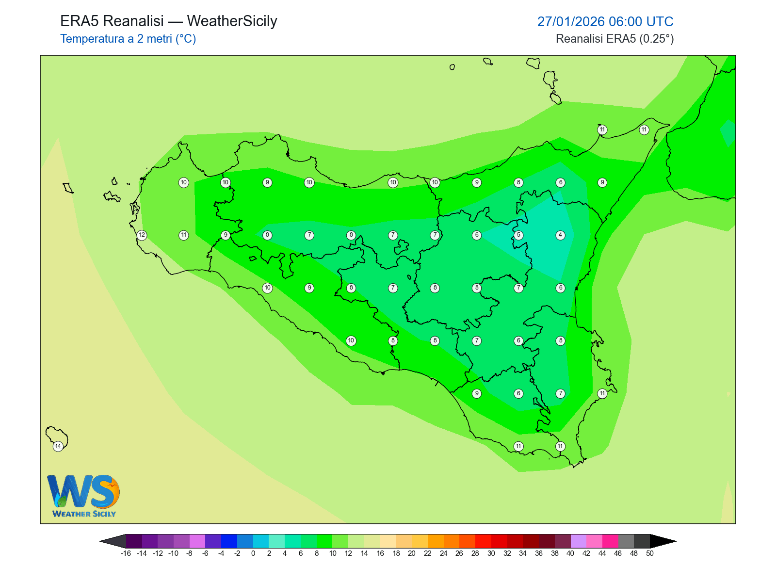 Temperatura a 2 metri · 2026012706