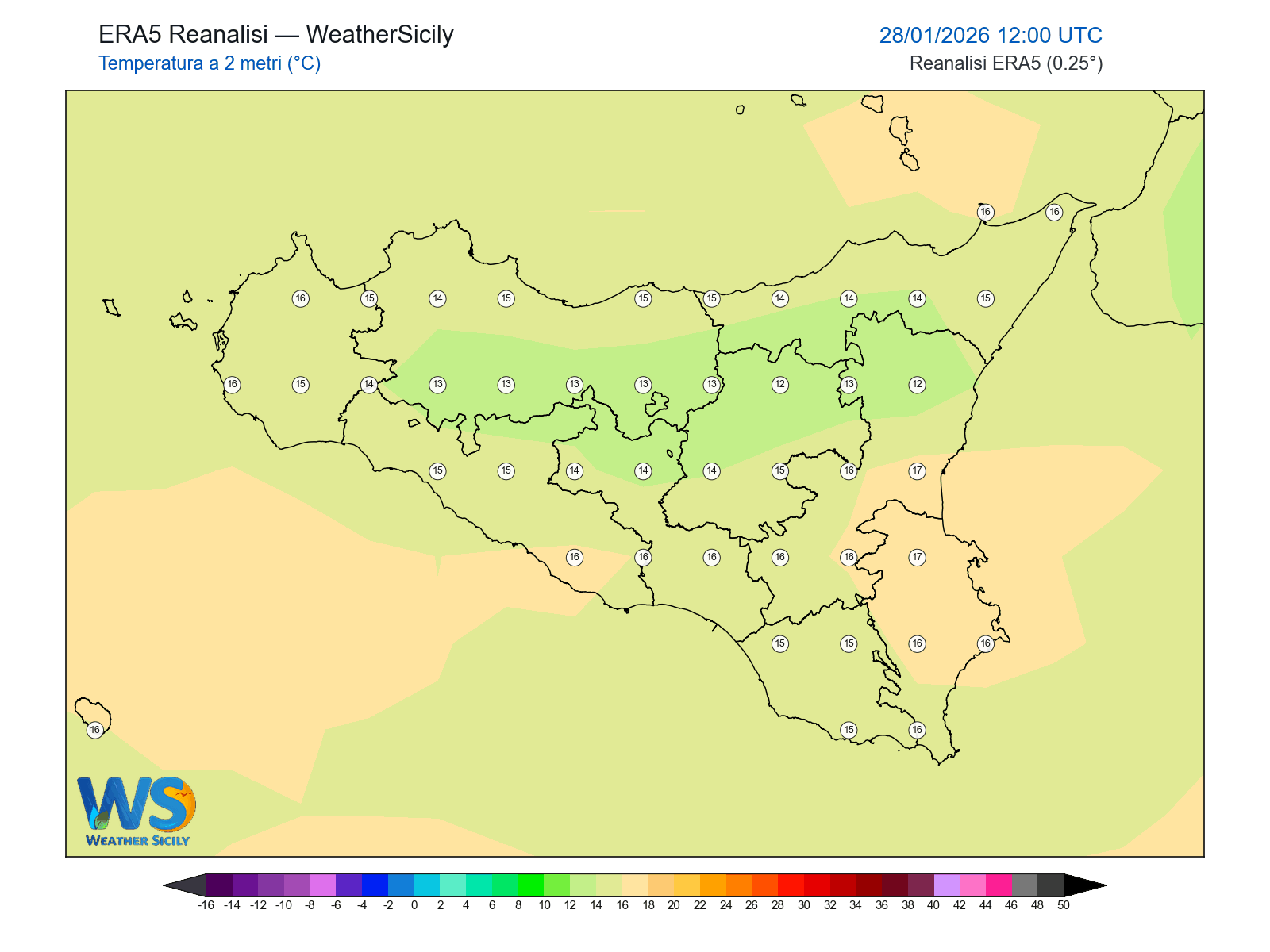 Temperatura a 2 metri · 2026012812