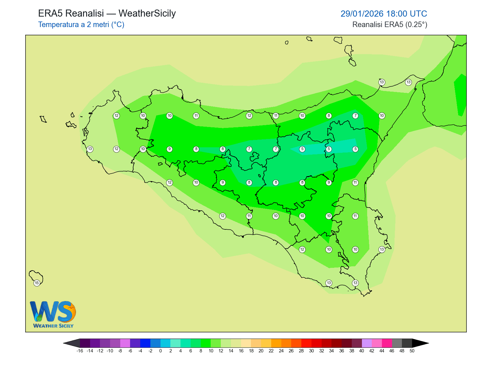 Temperatura a 2 metri · 2026012918