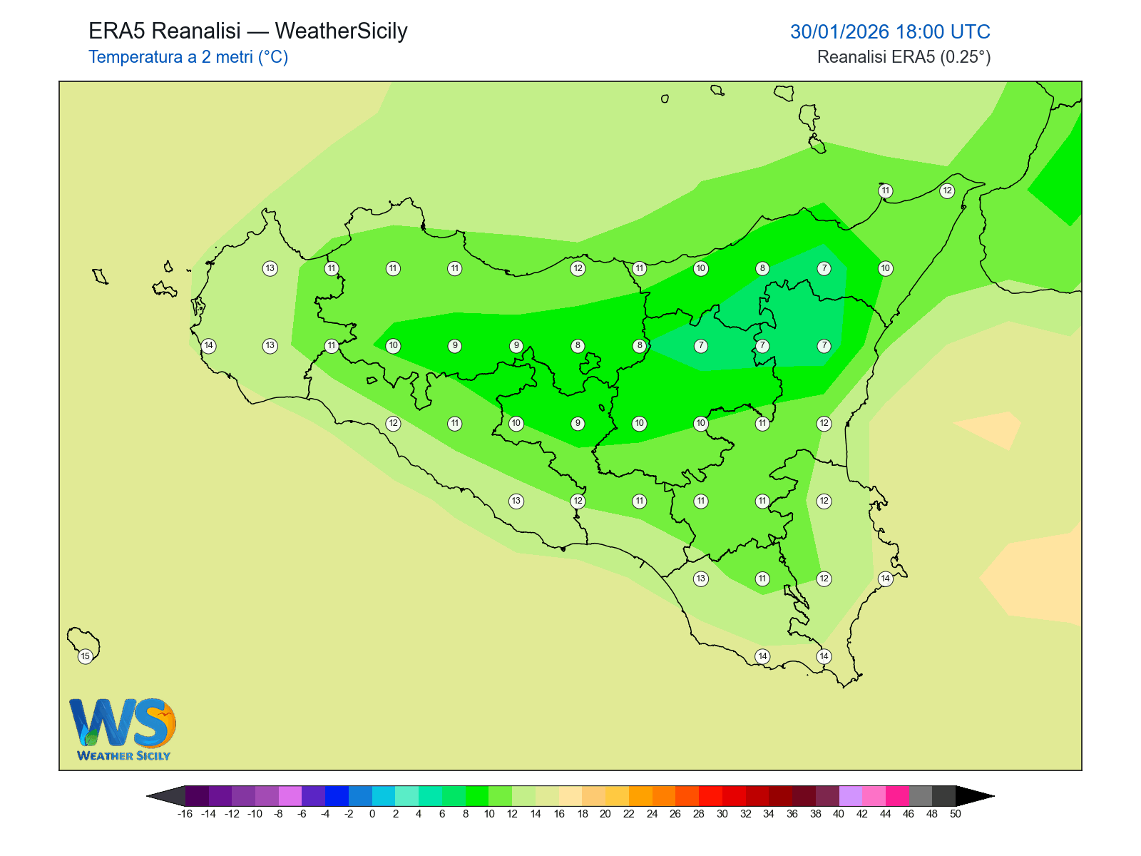 Temperatura a 2 metri · 2026013018