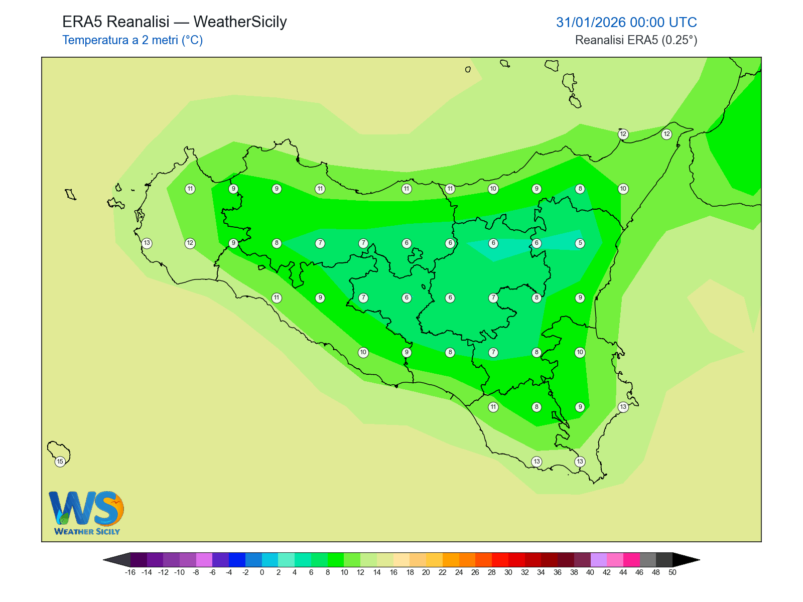 Temperatura a 2 metri · 2026013100