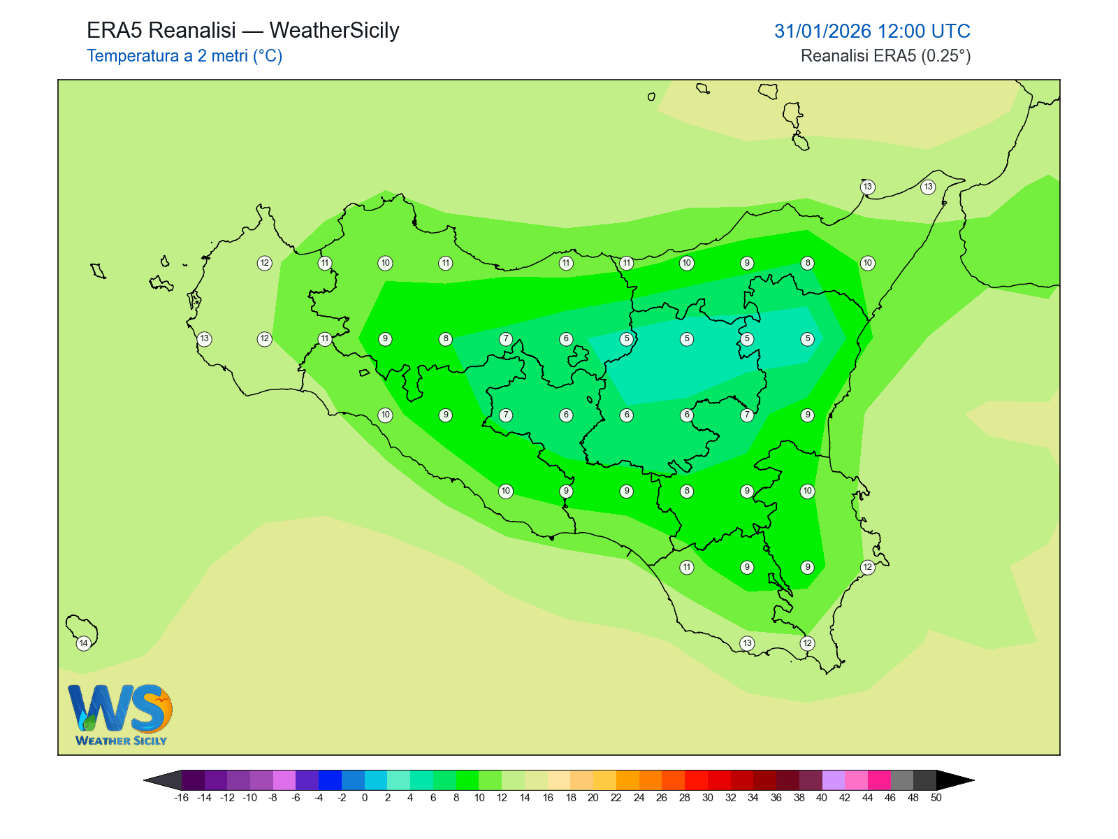 Temperatura a 2 metri · 2026013112
