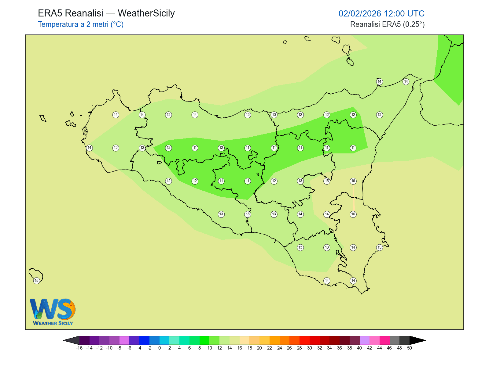 Temperatura a 2 metri · 2026020212