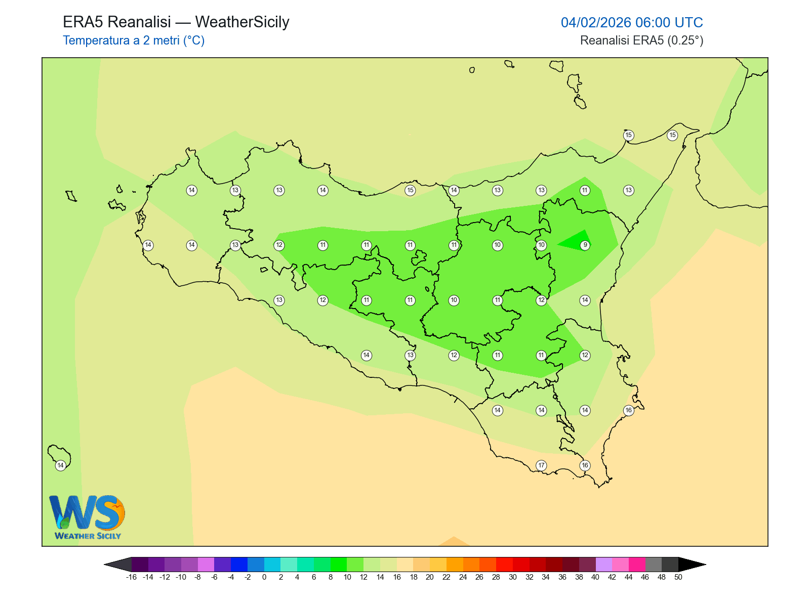 Temperatura a 2 metri · 2026020406