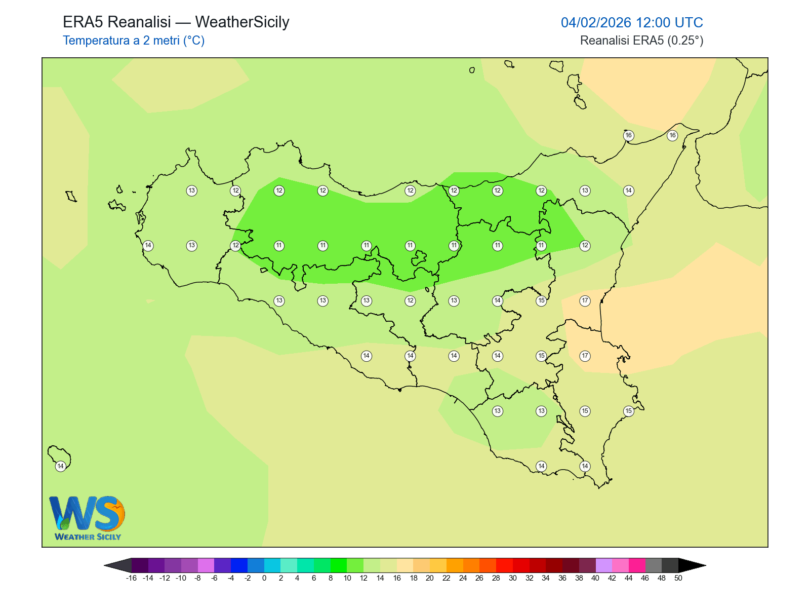 Temperatura a 2 metri · 2026020412