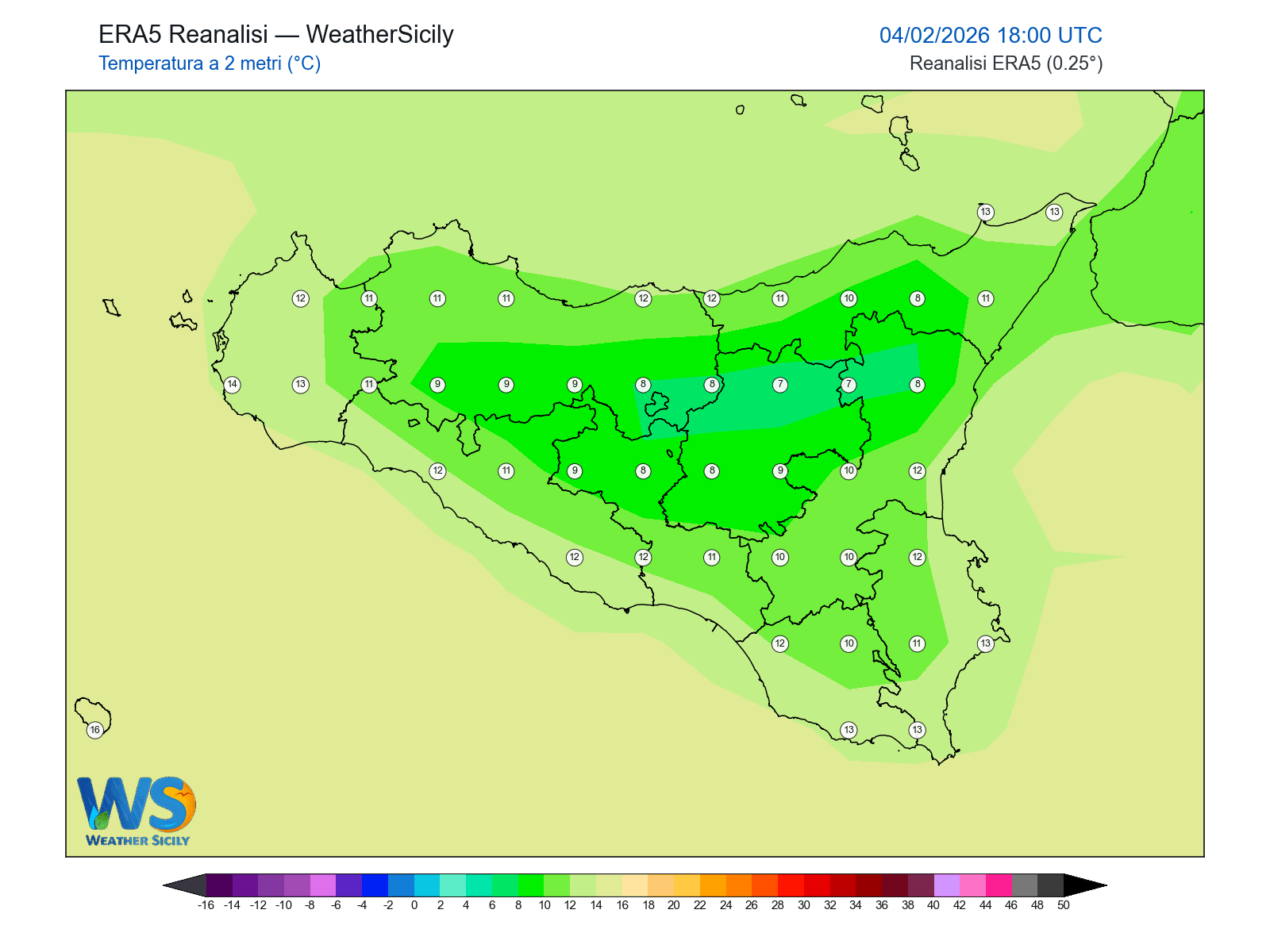 Temperatura a 2 metri · 2026020418