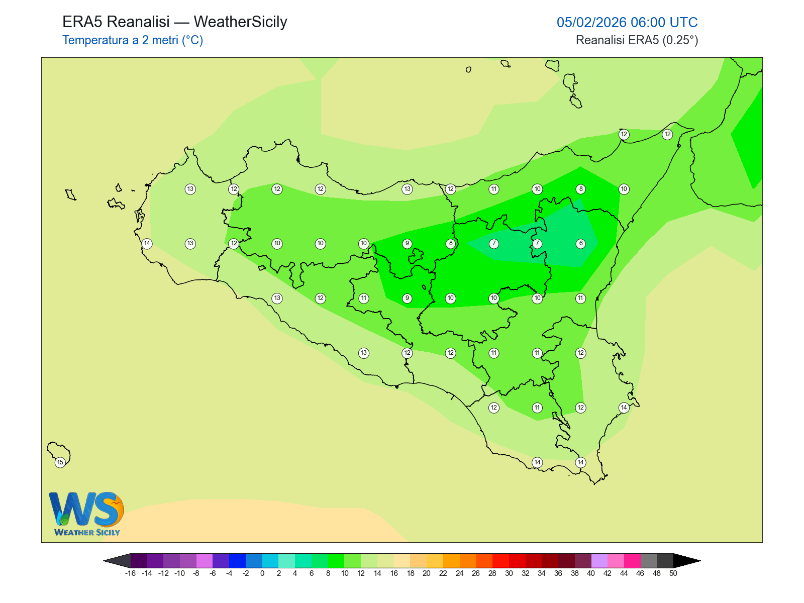 Temperatura a 2 metri · 2026020506