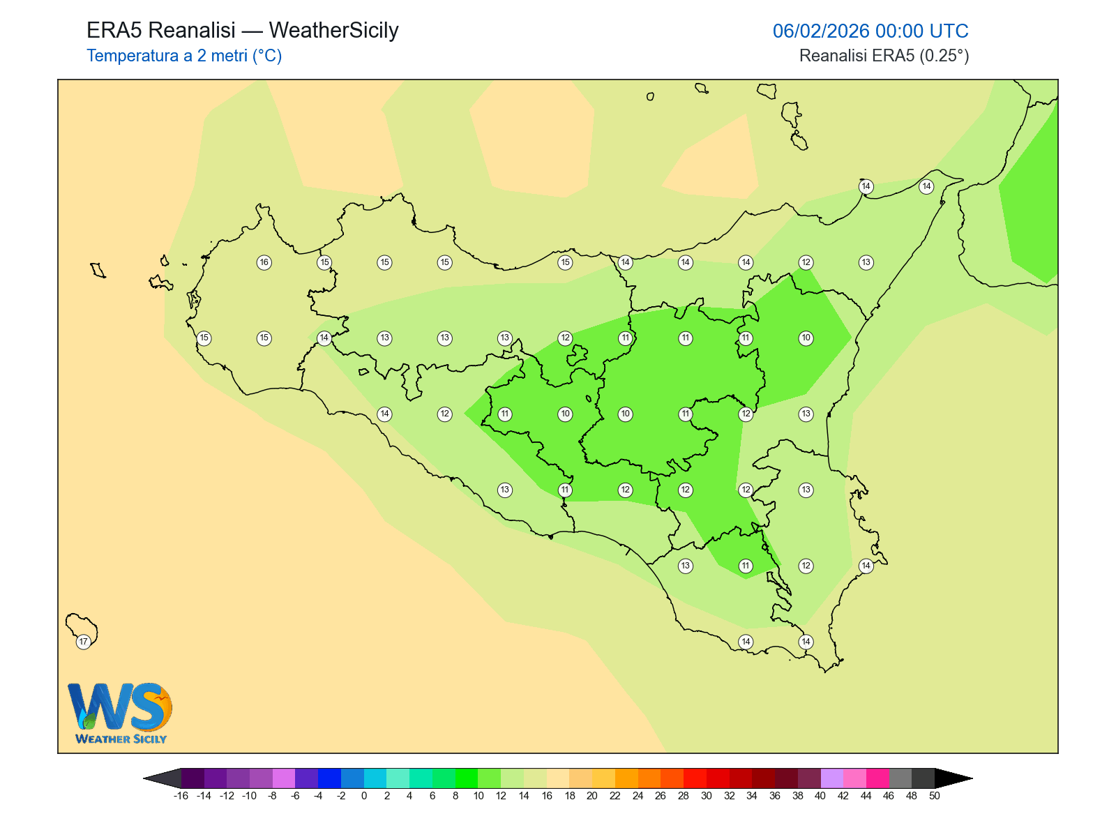 Temperatura a 2 metri · 2026020600