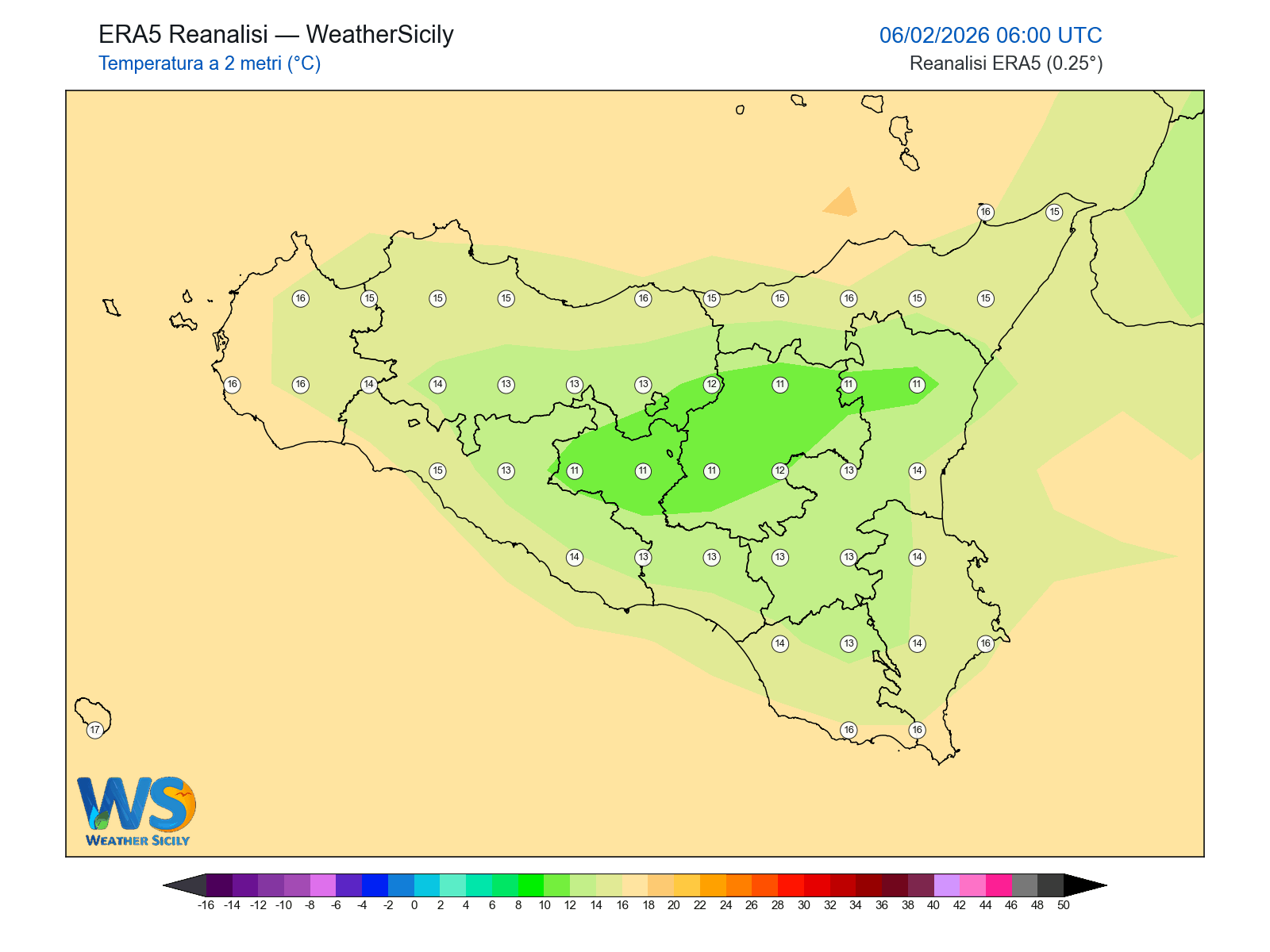Temperatura a 2 metri · 2026020606