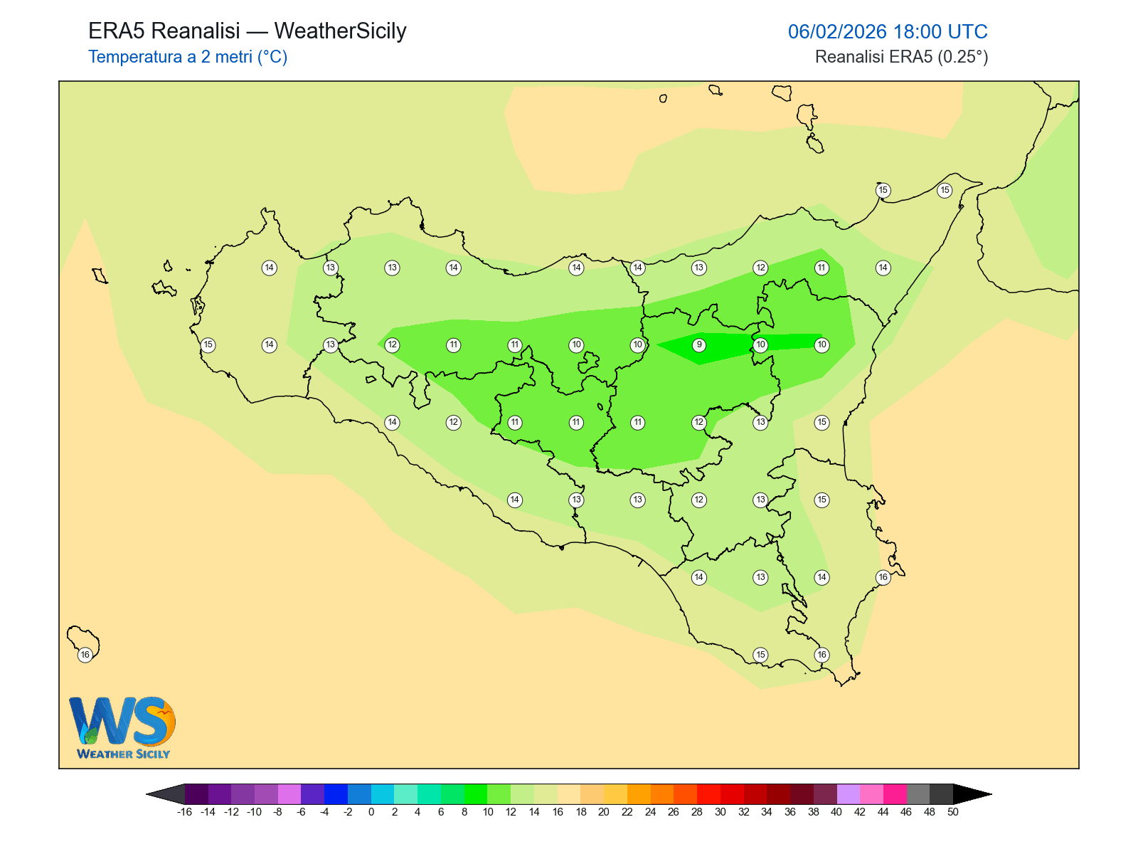 Temperatura a 2 metri · 2026020618