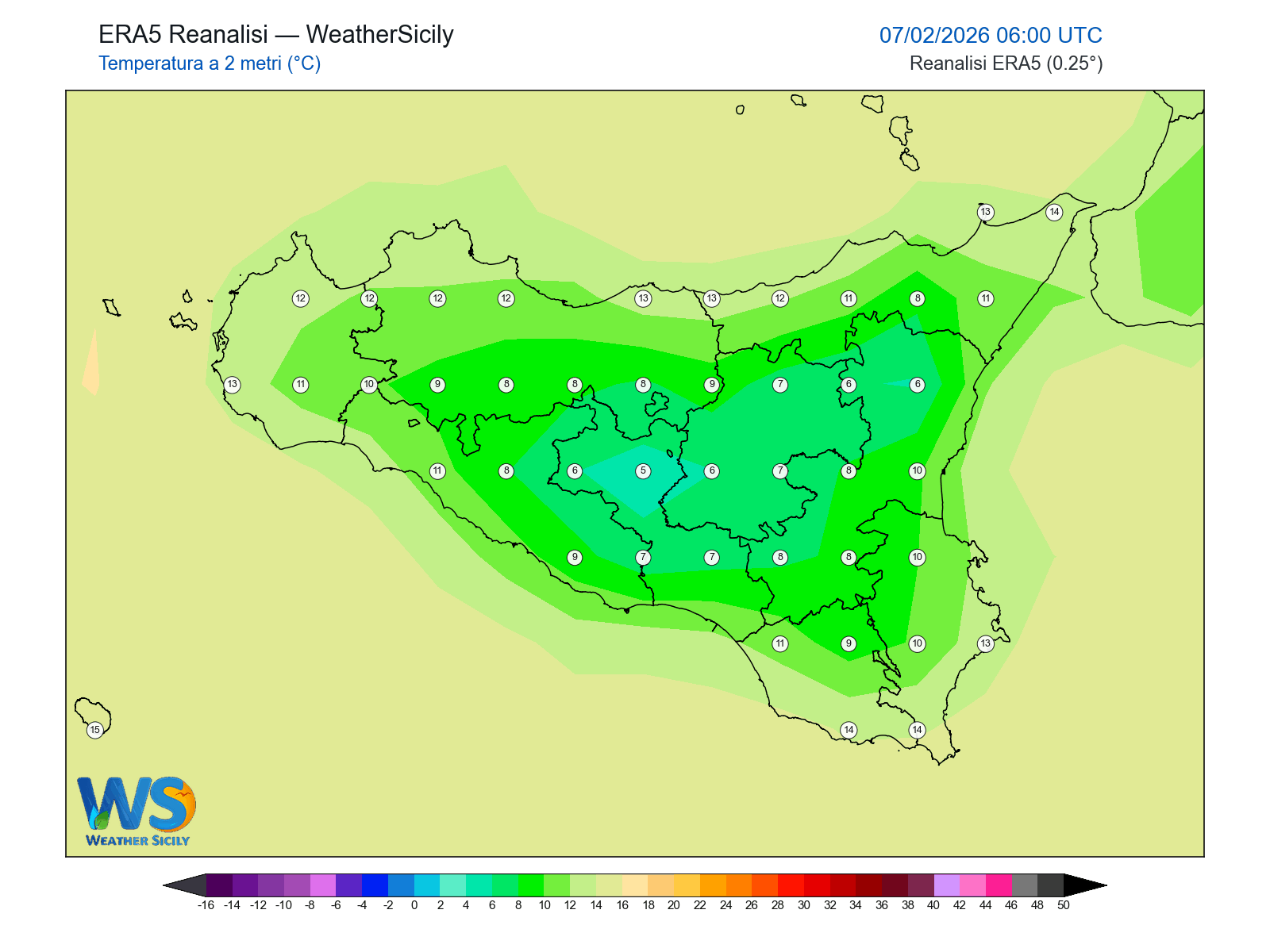 Temperatura a 2 metri · 2026020706