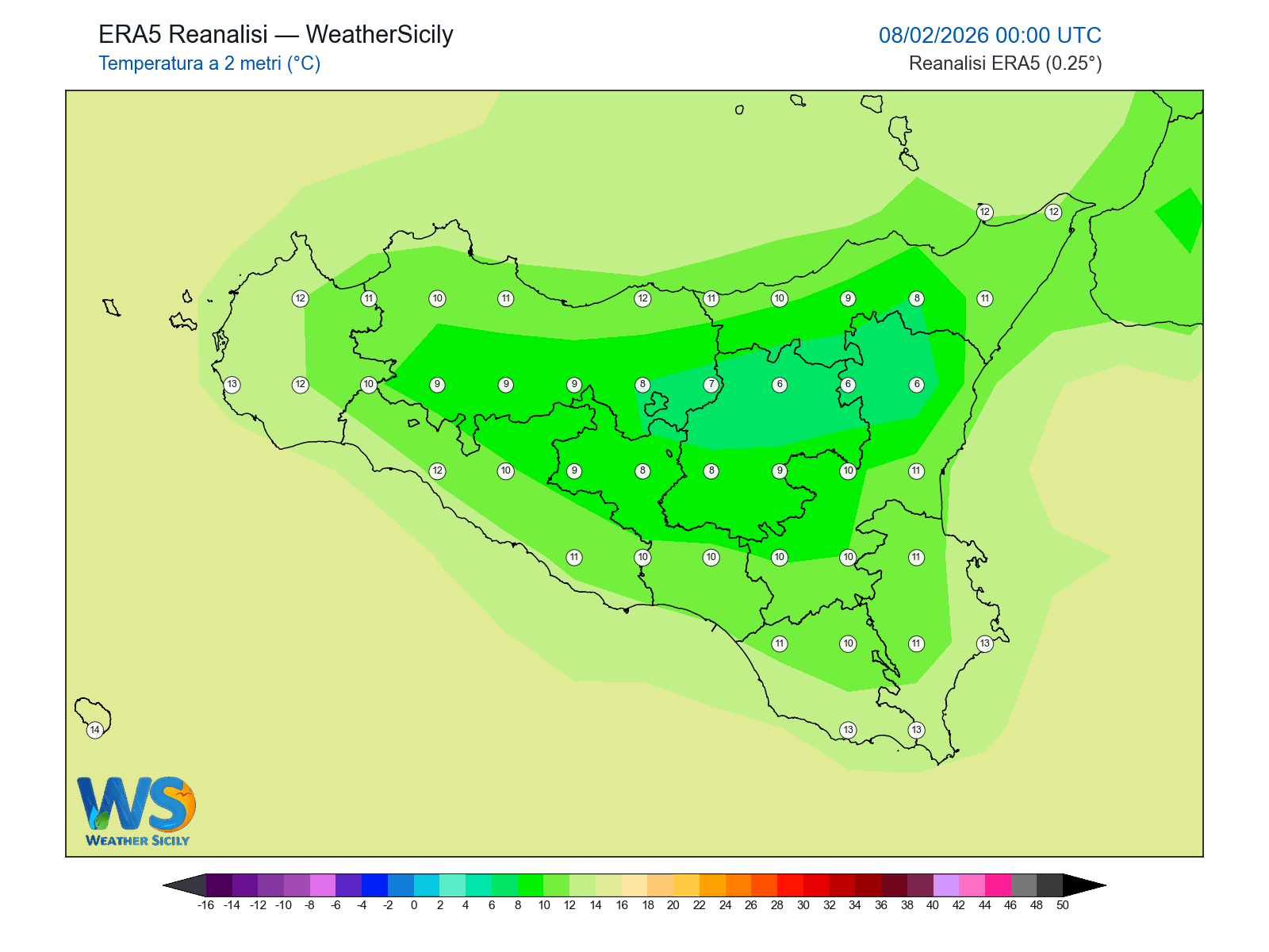 Temperatura a 2 metri · 2026020800