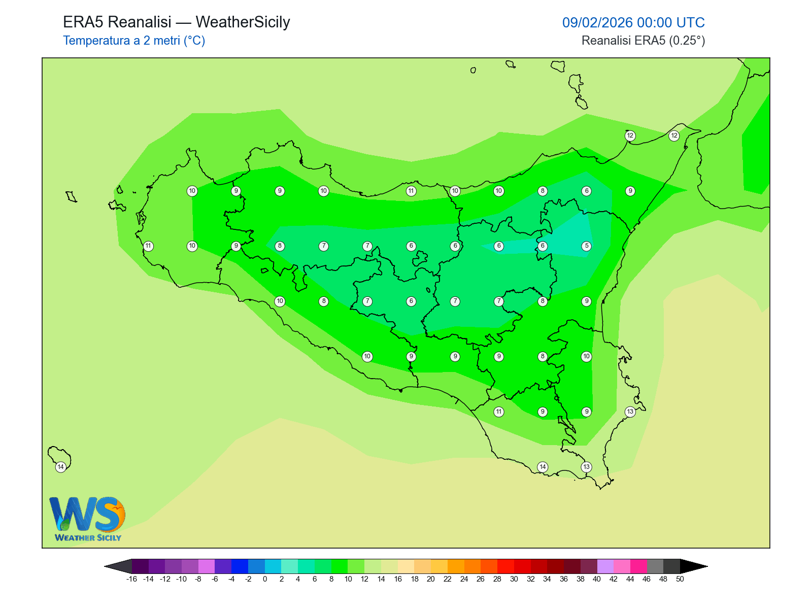 Temperatura a 2 metri · 2026020900