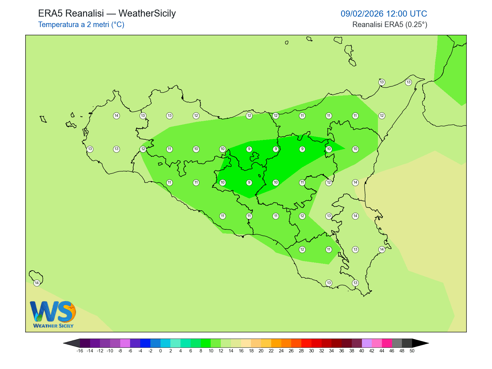 Temperatura a 2 metri · 2026020912