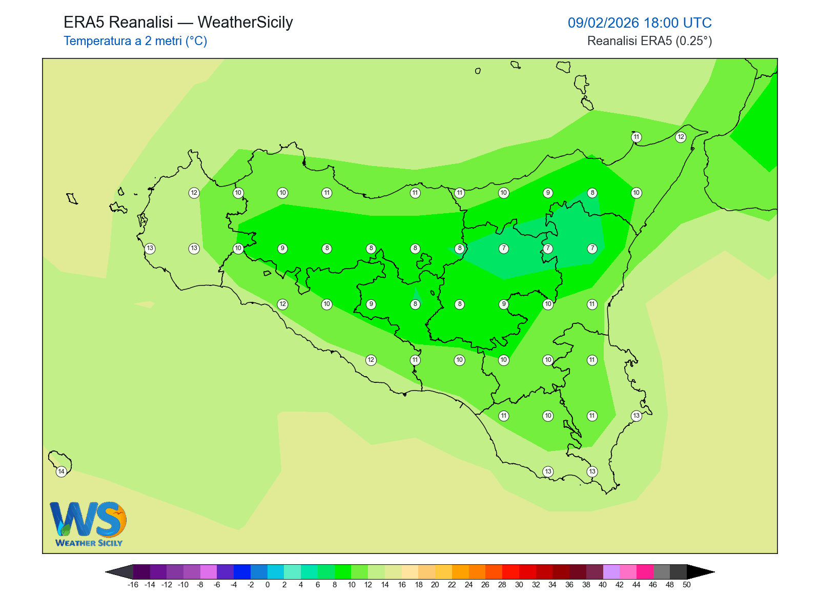 Temperatura a 2 metri · 2026020918