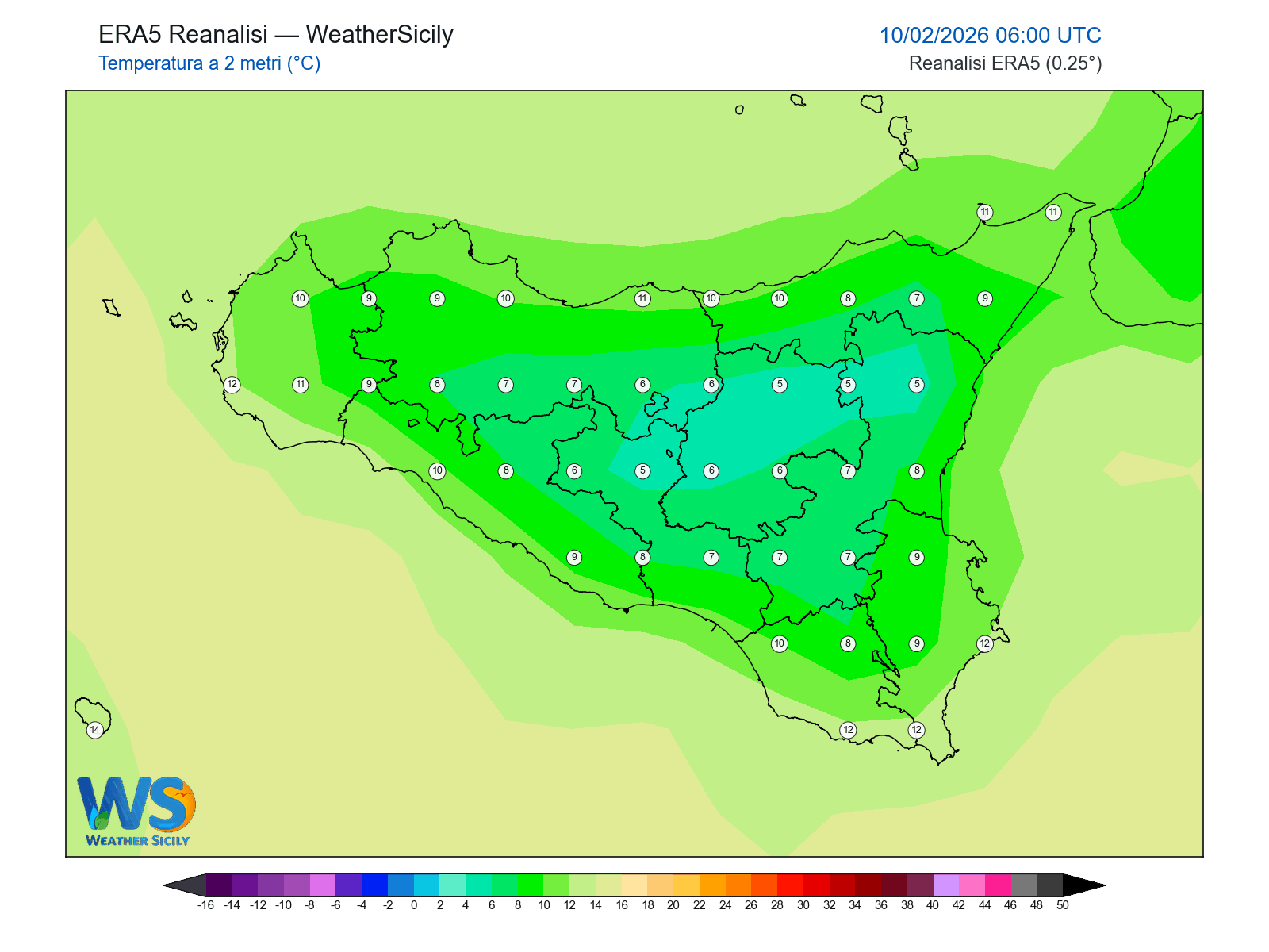 Temperatura a 2 metri · 2026021006