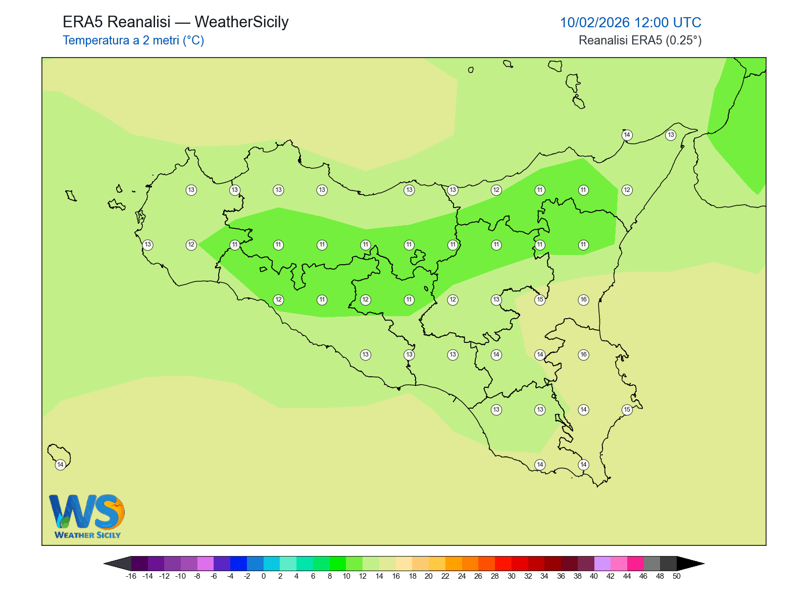 Temperatura a 2 metri · 2026021012